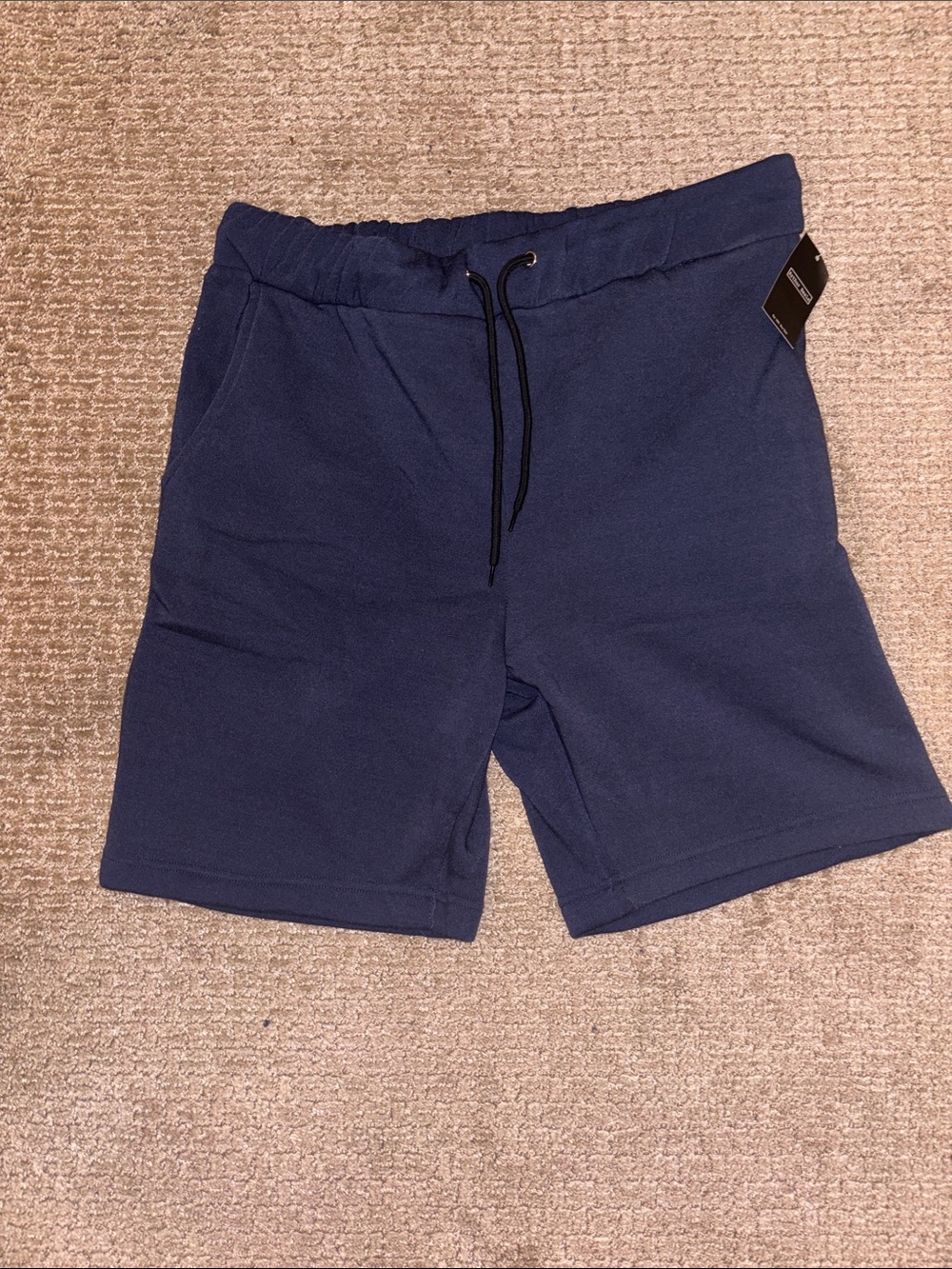 Arthur Beale Men’s Fleece Lounge Shorts XL Navy Blue Drawstring NWT